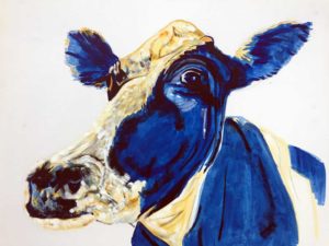 Gertrude Cow 50x60cm. Sam James Fine Art